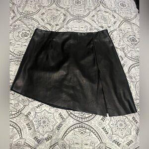 Elegant Black Leather Skirt from Forever 21